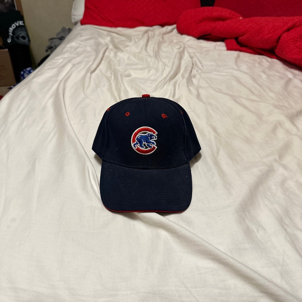 chicago cubs strapback baseball hat navy